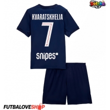 Dres Paris Saint-Germain Khvicha Kvaratskhelia #7 Domáci pre deti 2025-26 Krátky Rukáv (+ trenírky)